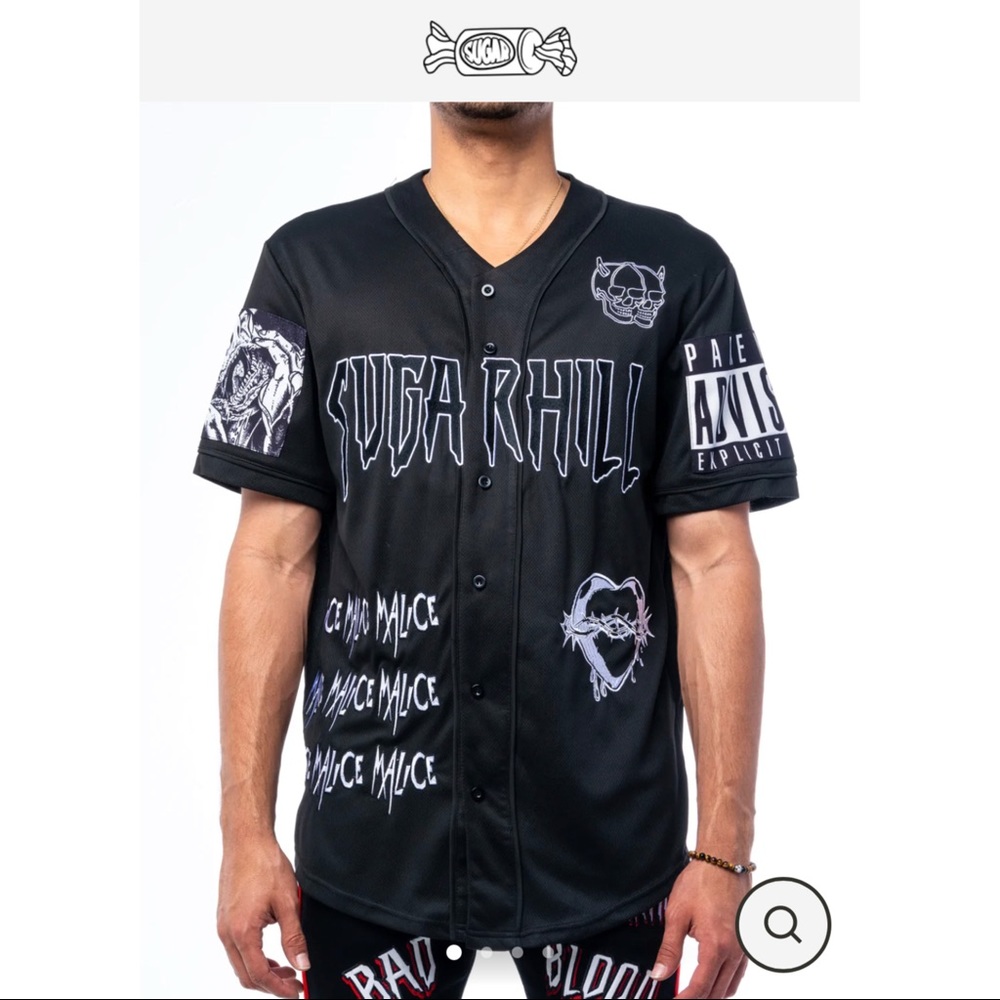 SugarHill Black Malice Baseball Jersey